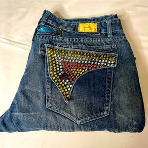 Robins  jean Robin distressed blue washed jeans